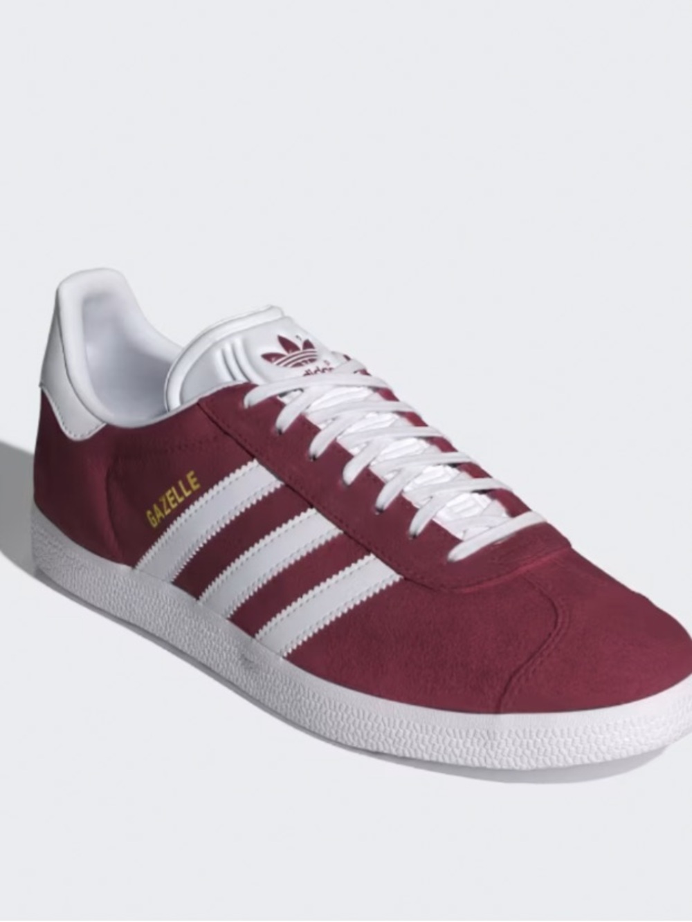 adidas Gazelle Men’s Sneakers — Maroon and White
